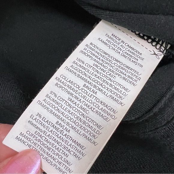 Polo Ralph Lauren Sweater Men Large Jacket Black Zip Up White Stripe B1 - Picture 6 of 6